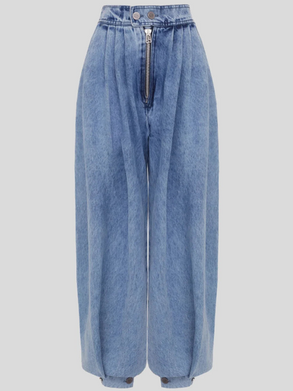 Women Baggy Harem Jeans Joggers Denim Pants Wide Leg Jeans High Rise Sweatpants Tapered Leg Trousers - Seldom Seen Styles