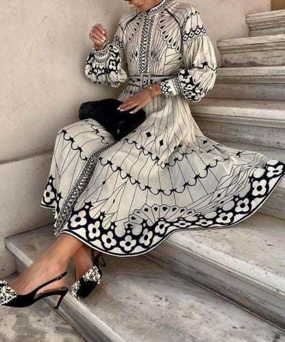 Holiday Boho Border  Printed Maxi Dress - Seldom Seen Styles