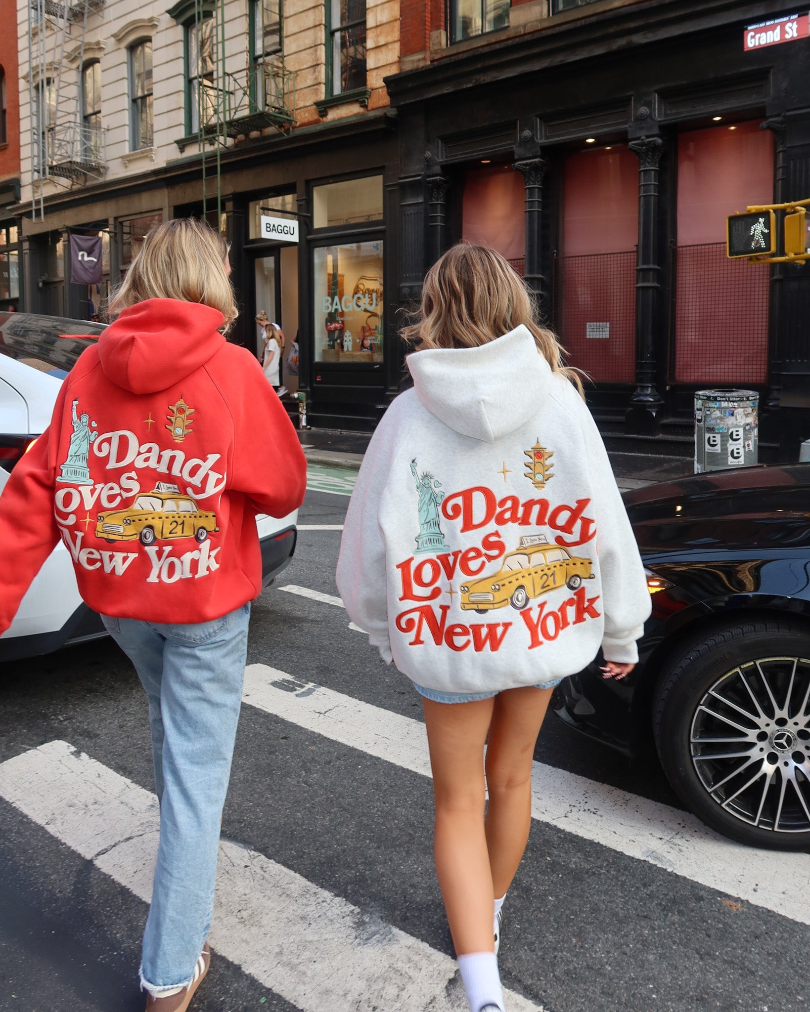 "New York" Oversized Lux Hoodie in Heather Gray