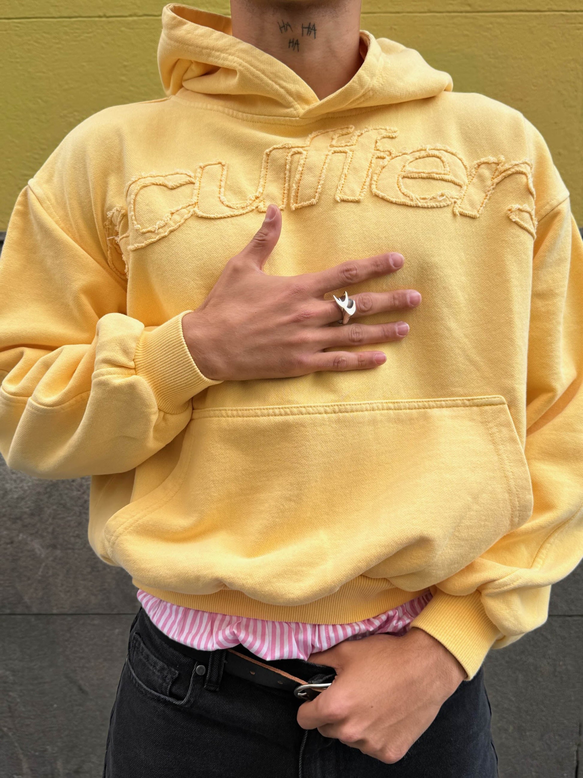 Raw Yellow Hoodie - Seldom Seen Styles