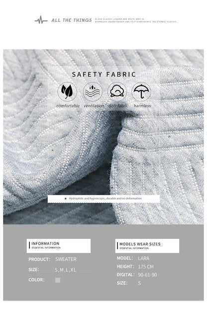 Independent Station Wholesale Hot Selling Multi-color Casual Simple Versatile Long Sleeve Textured Solid Color Cross-border Sweatshirt - Seldom Seen Styles