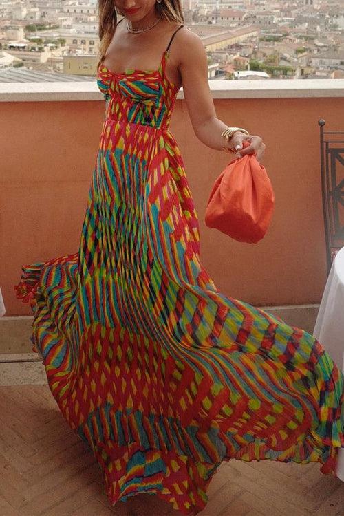 Indira Print Swing Maxi Dress - Seldom Seen Styles