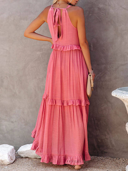 Irregular Cake Sleeveless Maxi Dress - Seldom Seen Styles