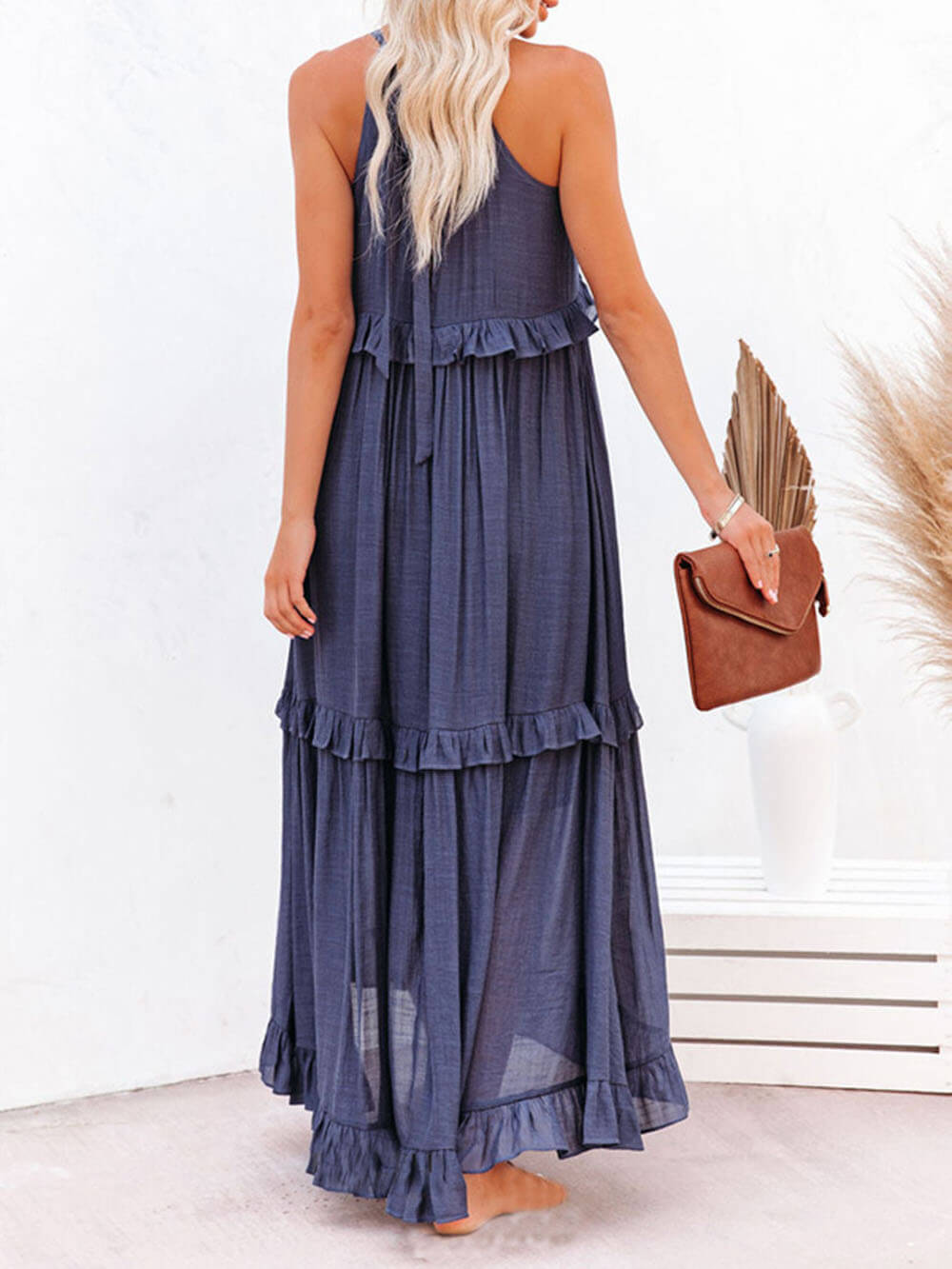 Irregular Cake Sleeveless Maxi Dress - Seldom Seen Styles