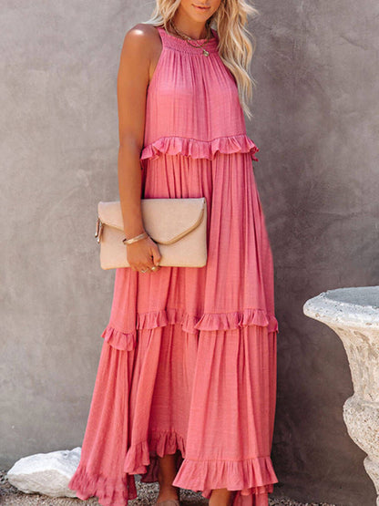 Irregular Cake Sleeveless Maxi Dress - Seldom Seen Styles
