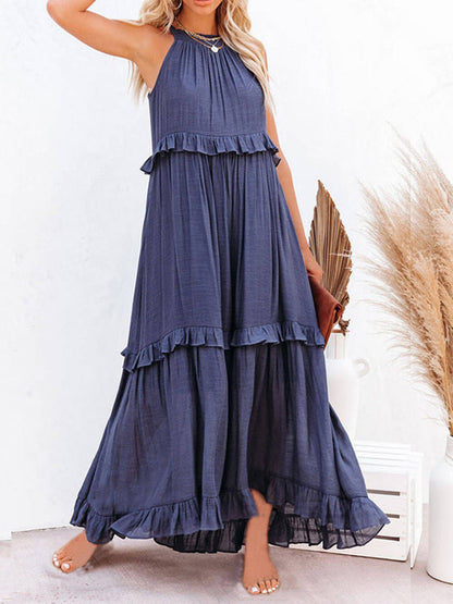 Irregular Cake Sleeveless Maxi Dress - Seldom Seen Styles