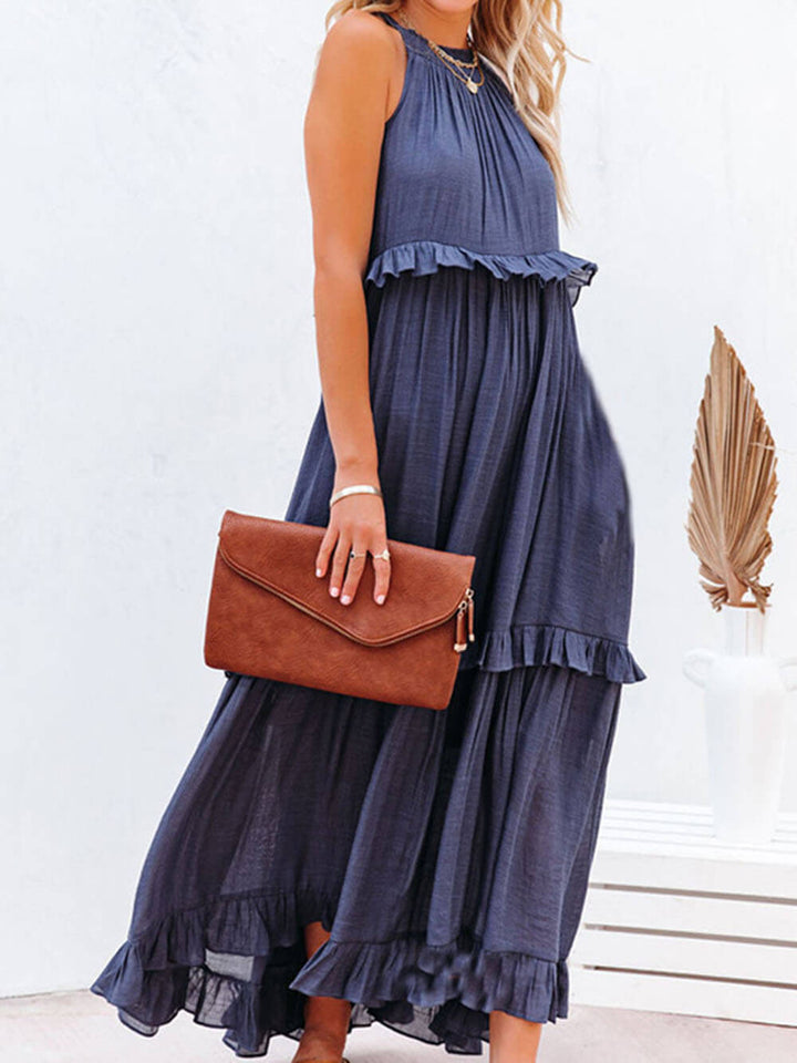Irregular Cake Sleeveless Maxi Dress - Seldom Seen Styles