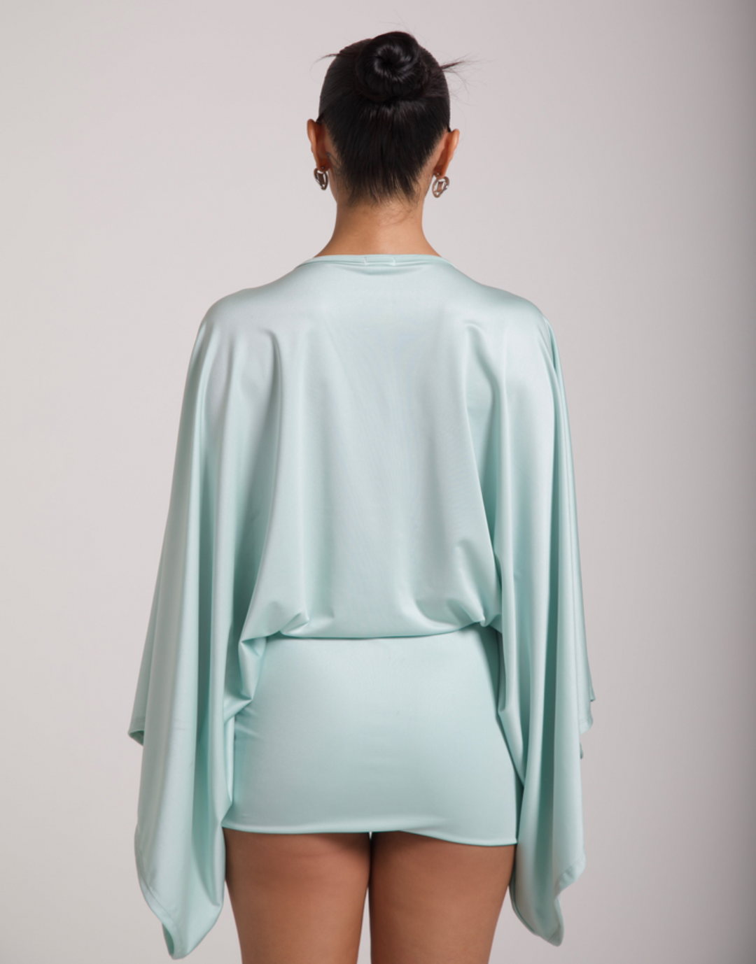 Isla Mini Dress Flowy  Long Sleeve Deep V Neck Dresses - Seldom Seen Styles