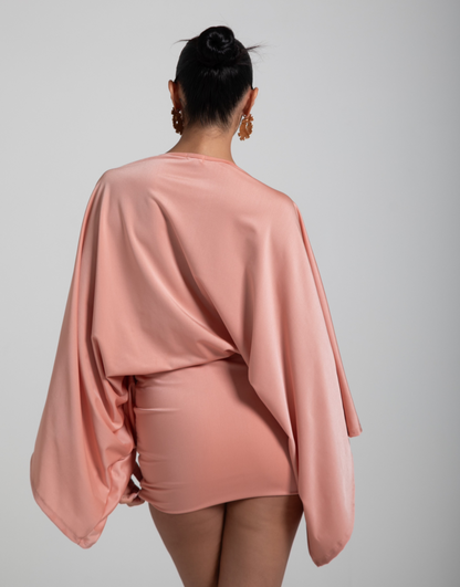 Isla Mini Dress Flowy  Long Sleeve Deep V Neck Dresses - Seldom Seen Styles