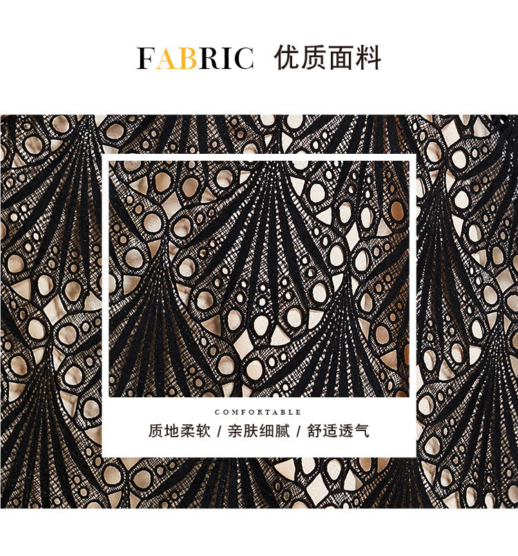 Karin Floral Embroidered Dress Waist-Cinching Flared Gown Dress - Seldom Seen Styles