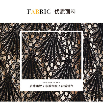 Karin Floral Embroidered Dress Waist-Cinching Flared Gown Dress - Seldom Seen Styles