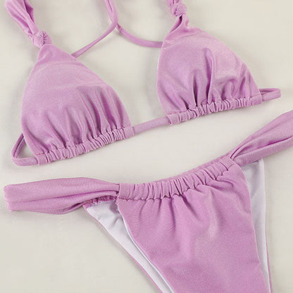 Krystal Triangle Cups Tie Back Bikini - Seldom Seen Styles