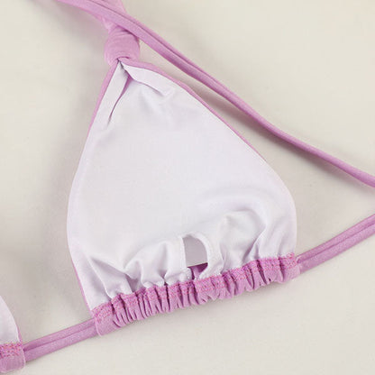 Krystal Triangle Cups Tie Back Bikini - Seldom Seen Styles