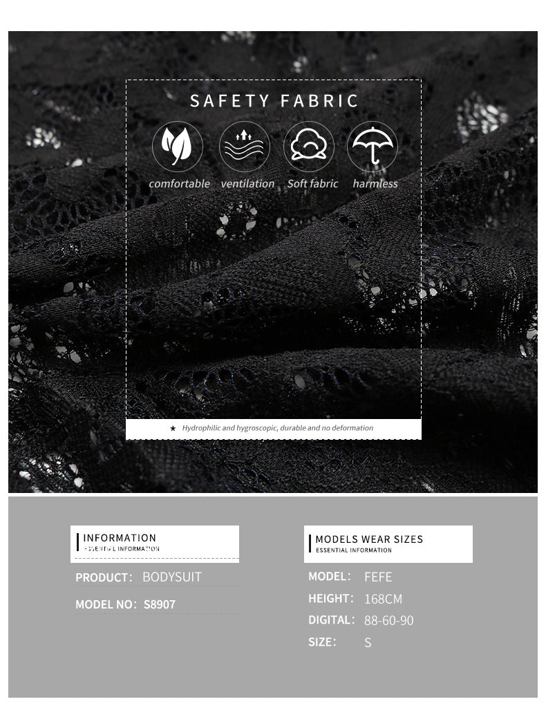 Lace Bodysuit for Women Sexy Long Sleeve V Neck Body Suits Going Out Tops Snap Crotch One Piece Teddy Lingerie - Seldom Seen Styles