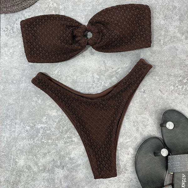 Leticia Bandeau High Cut Bikini - Seldom Seen Styles