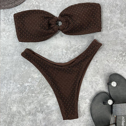 Leticia Bandeau High Cut Bikini - Seldom Seen Styles