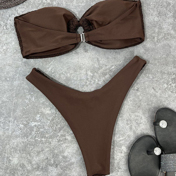 Leticia Bandeau High Cut Bikini - Seldom Seen Styles