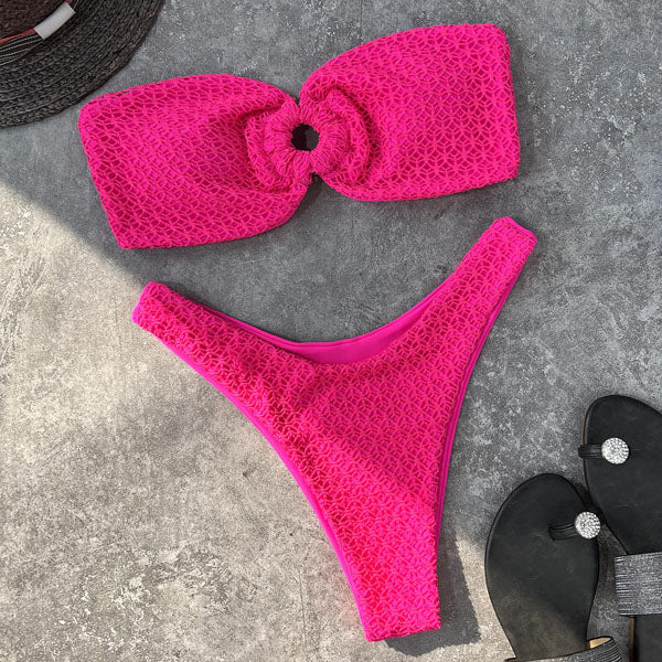 Leticia Bandeau High Cut Bikini - Seldom Seen Styles