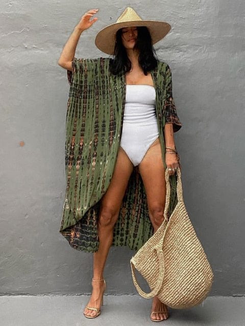 Long Kimono Swimsuit Cover Up - Seldom Seen Styles
