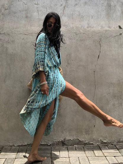 Long Kimono Swimsuit Cover Up - Seldom Seen Styles