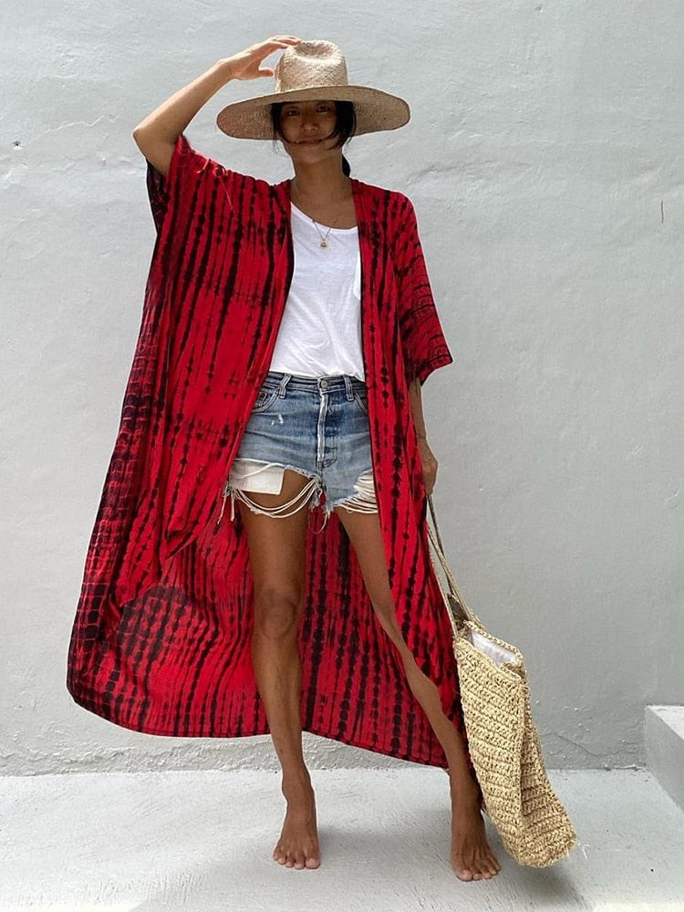 Long Kimono Swimsuit Cover Up - Seldom Seen Styles