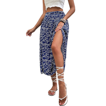 Long Skirts for Women Trendy Elastic Waist Flowy Summer Ankle Length Boho Flared A Line Tiered Maxi Skirt - Seldom Seen Styles