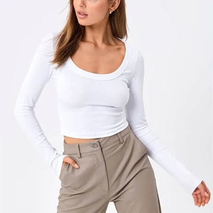 Long Sleeve Crop Top - Seldom Seen Styles