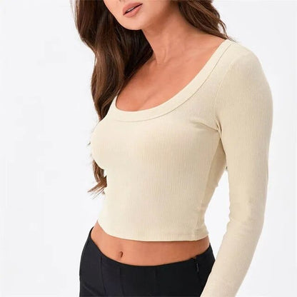 Long Sleeve Crop Top - Seldom Seen Styles