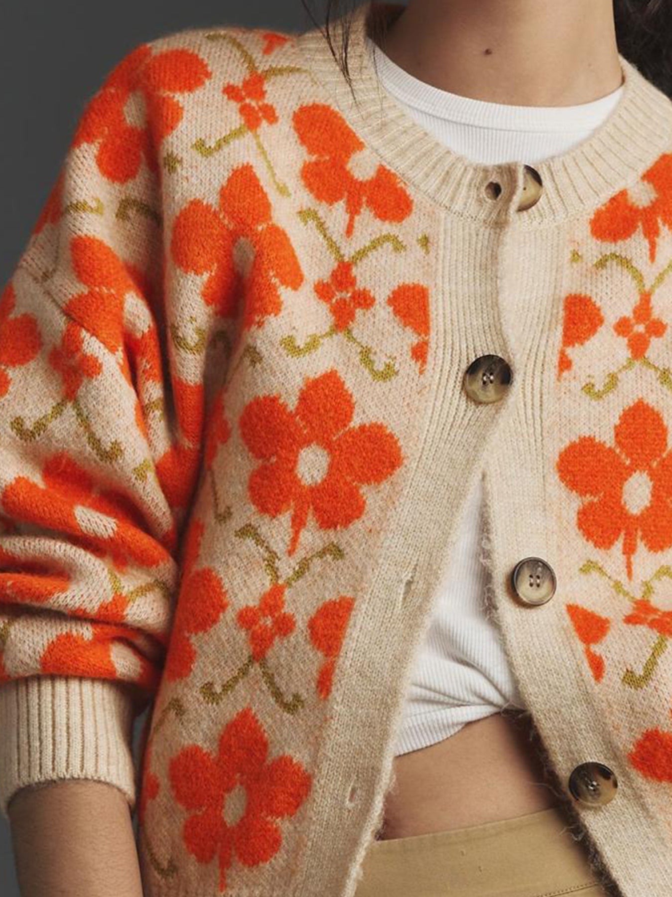 Long Sleeve Jacquard Floral Cardigan Sweaters for Women Lightweight Button Up Flower Printed Pattern Cardigans Fall Knit Sweater Tops - Seldom Seen Styles
