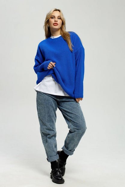 Loose Fit Crew Neck Knit Sweater Women 2025 Fashion Crewneck Long Sleeve Pullover  Knit Tops Fall Trendy Clothes - Seldom Seen Styles