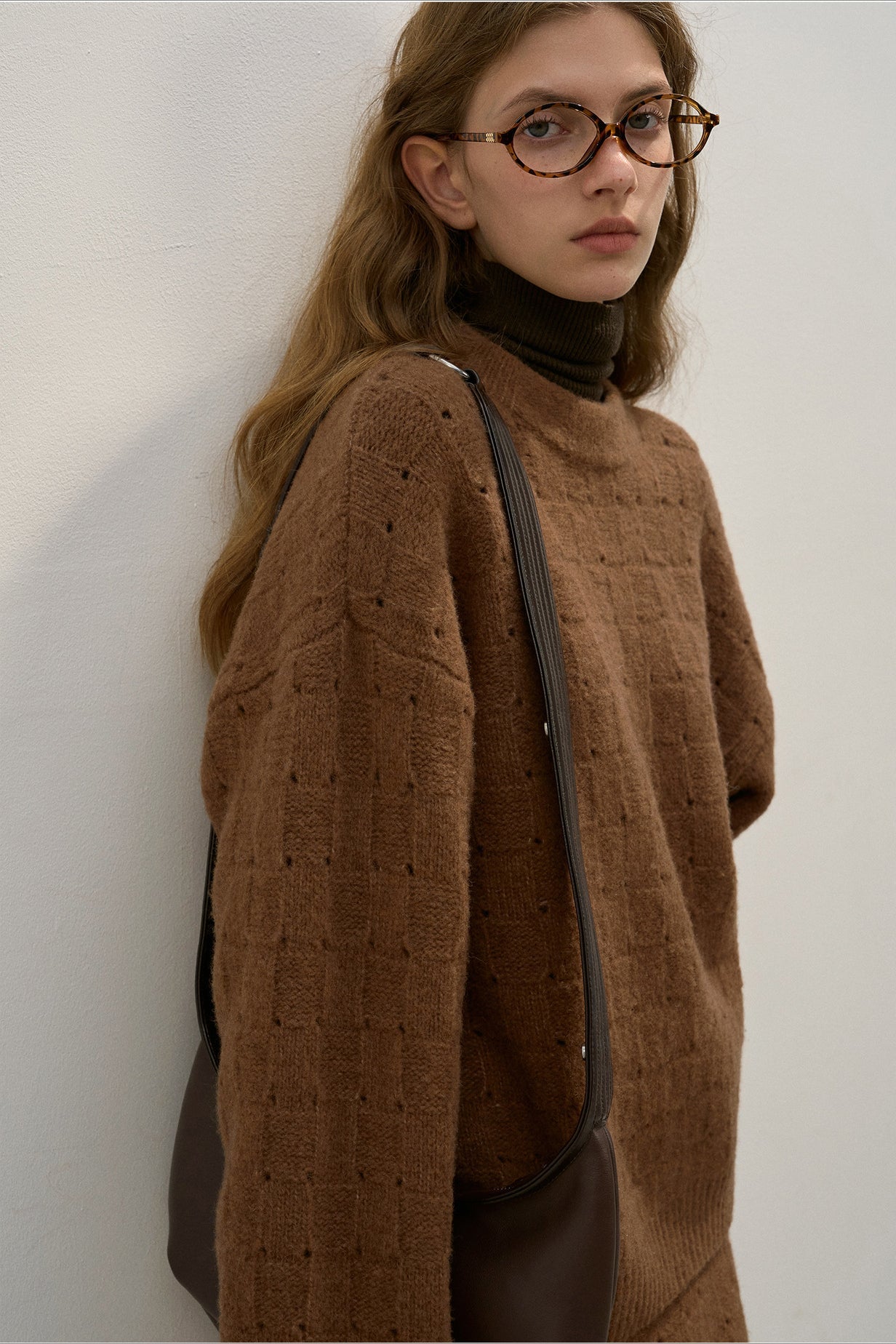 Loose Fit Crew Neck Wool Blend Pink Queen Women's Fall Sweaters 2024 Casual Long Batwing Sleeve Oversized Crewneck Pullover Winter Fashion Trendy Outfits - Seldom Seen Styles