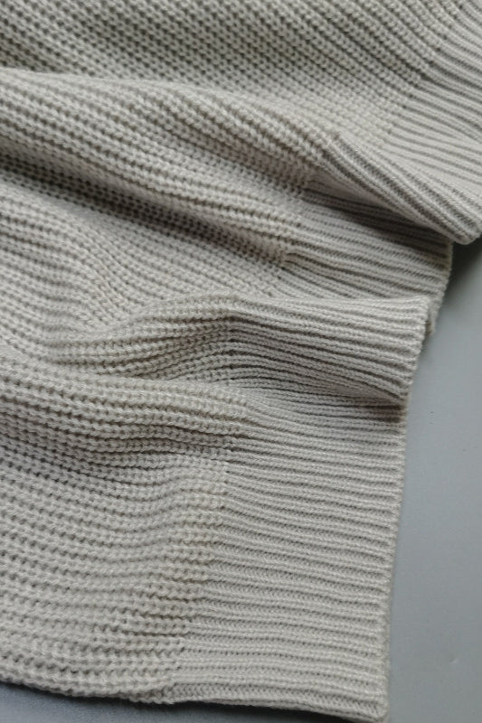 Loose Fit V-Neck  Women's Pure Color Long Sleeve Half Zipper Pullover Sweaters Casual Slouchy Ribbed Knitted Jumper Tops - Seldom Seen Styles