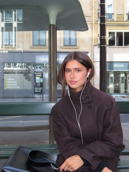 Martha | High-Neck Buttoned Jacket