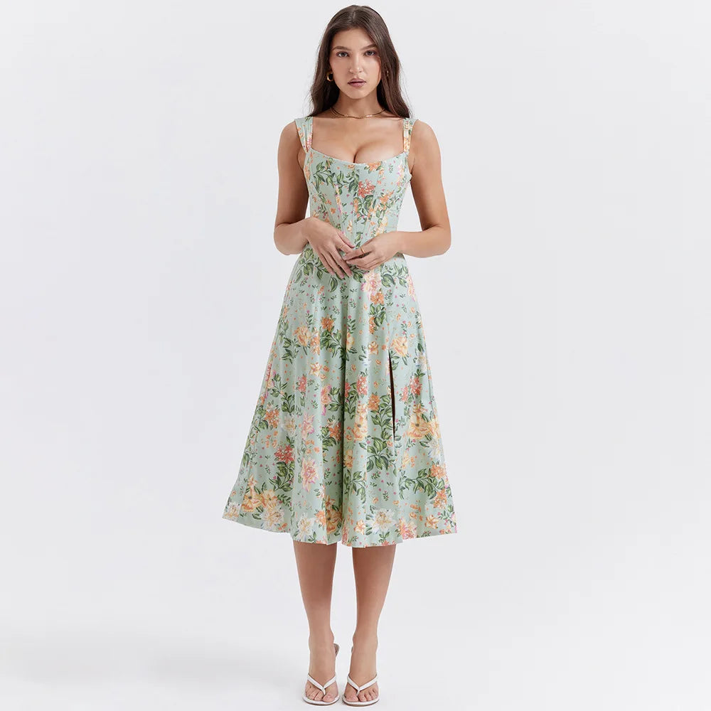 Meadow Muse Floral Fummer Dress Floral Print Sundress - Seldom Seen Styles