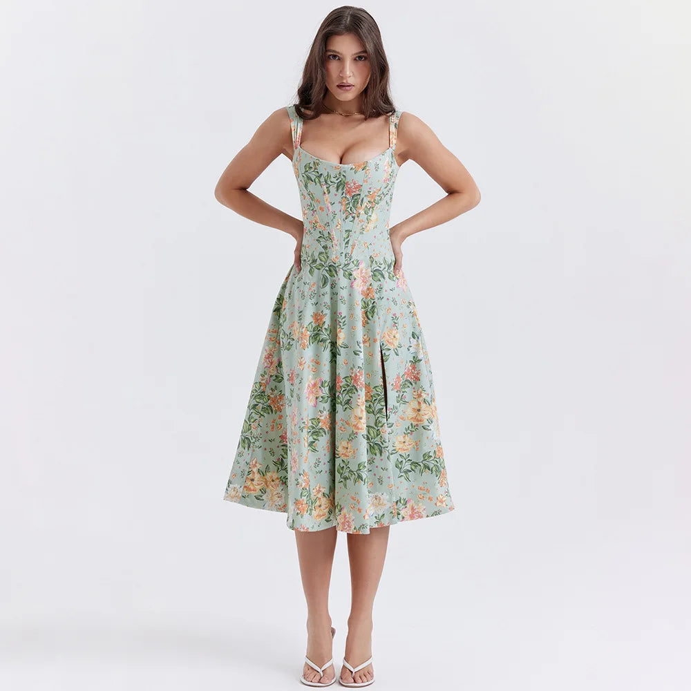 Meadow Muse Floral Fummer Dress Floral Print Sundress - Seldom Seen Styles