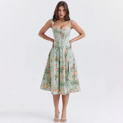 Meadow Muse Floral Fummer Dress Floral Print Sundress - Seldom Seen Styles