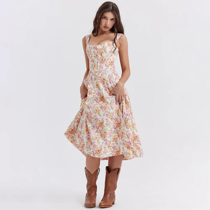 Meadow Muse Floral Fummer Dress Floral Print Sundress - Seldom Seen Styles