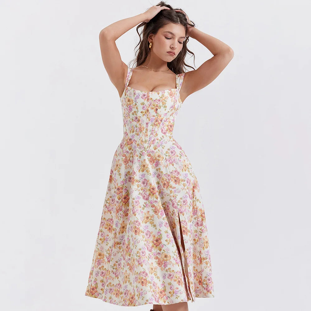 Meadow Muse Floral Fummer Dress Floral Print Sundress - Seldom Seen Styles