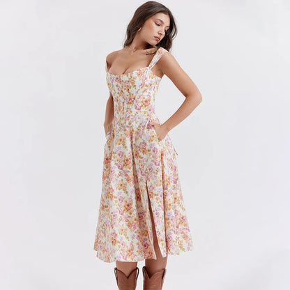 Meadow Muse Floral Fummer Dress Floral Print Sundress - Seldom Seen Styles