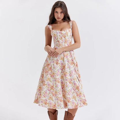 Meadow Muse Floral Fummer Dress Floral Print Sundress - Seldom Seen Styles