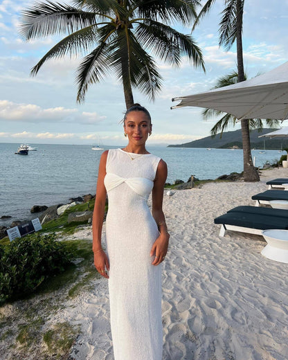 Mika | Round Neck Knitted Maxi Dress - Seldom Seen Styles