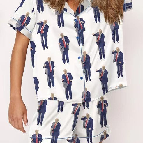 Moon Princess Sailor Guardians Wand Satin Pajama Set For Women Print Comfy Satin Sleepwear & Loungewear Pjs Printing Silky Top & Bottoms - SHESHOW - Seldom Seen Styles