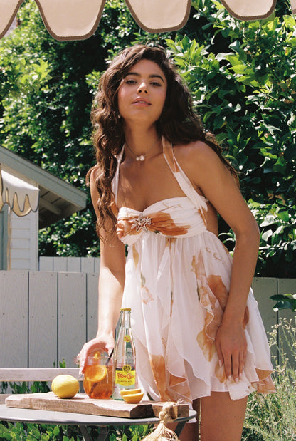 2025 Summer New Women's Sexy Hanging Neck, Bareback, Irregular Skirt, Short Dress for Women - Seldom Seen Styles