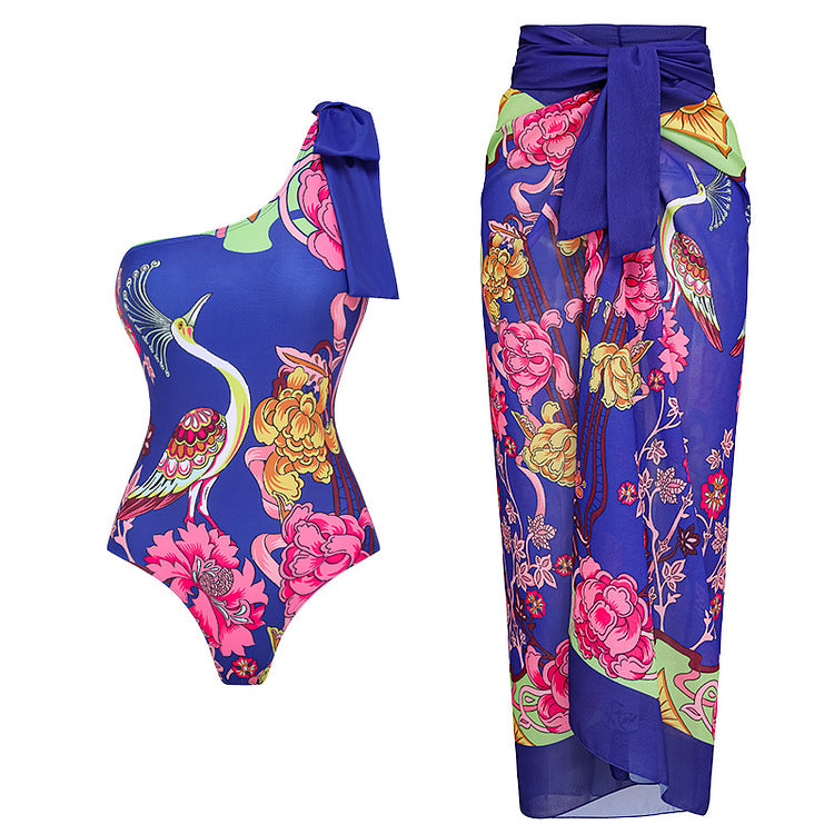 New Printed Fashion Design Hot Spring Swimsuit Women's One-Piece Two-Piece Set - Seldom Seen Styles