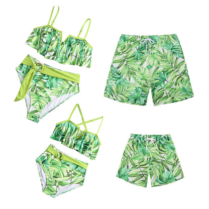 New Style Hi Fish Swimsuit Beach Parent-Child Swimwear Family Set Sun Protection Swimming Suit Beach Parent-Child Mother-Daughter Swimwear - Seldom Seen Styles
