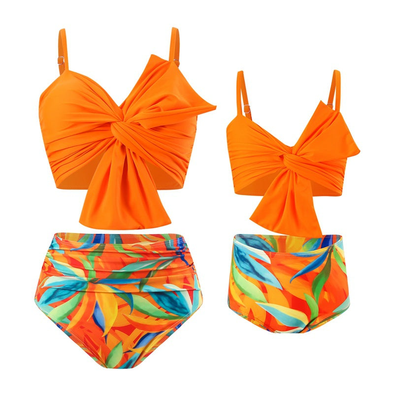 New Style Hi Fish Swimsuit Beach Parent-Child Swimwear Family Set Sun Protection Swimming Suit Beach Parent-Child Mother-Daughter Swimwear - Seldom Seen Styles