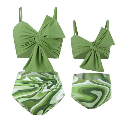 New Style Hi Fish Swimsuit Beach Parent-Child Swimwear Family Set Sun Protection Swimming Suit Beach Parent-Child Mother-Daughter Swimwear - Seldom Seen Styles