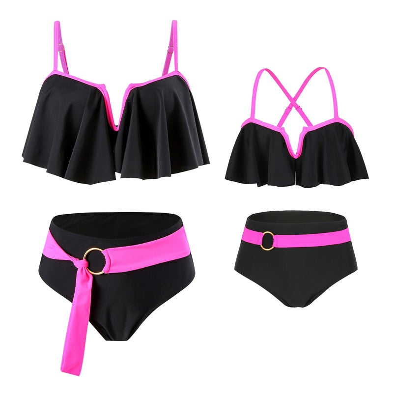 New Style Hi Fish Swimsuit Beach Parent-Child Swimwear Family Set Sun Protection Swimming Suit Beach Parent-Child Mother-Daughter Swimwear - Seldom Seen Styles