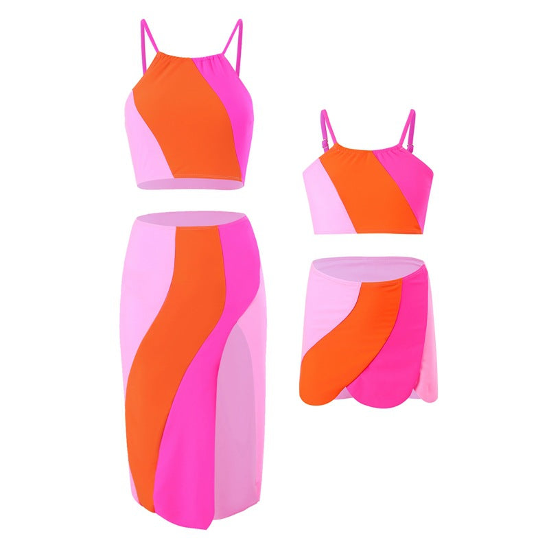 New Style Hi Fish Swimsuit Beach Parent-Child Swimwear Family Set Sun Protection Swimming Suit Beach Parent-Child Mother-Daughter Swimwear - Seldom Seen Styles