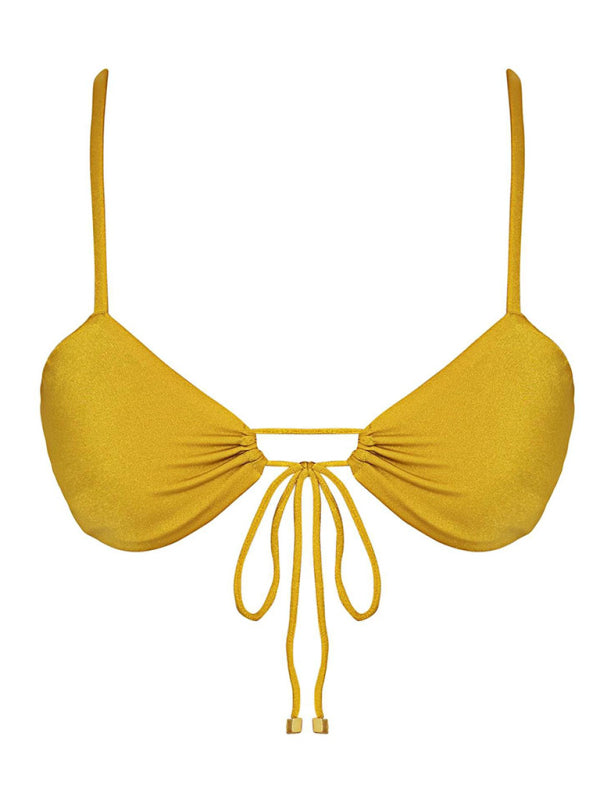 New women's solid color strappy sexy bikini - Seldom Seen Styles